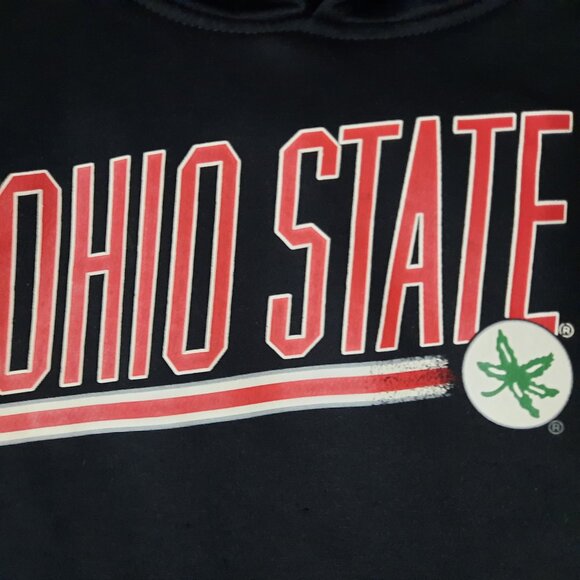 OSU SCARLET GRAY YOUTH Pullover Hoodie Black, Big Spellout Front Sweatshirt, 7 - Picture 4 of 10